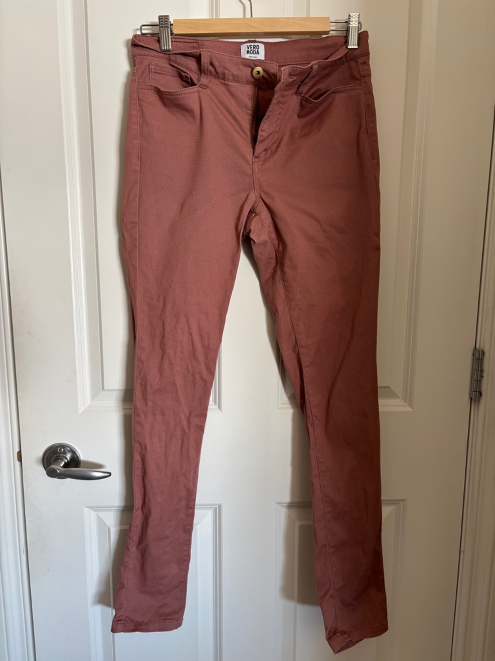 Vero Moda Women’s Slim Fit Dusty Pink Pants